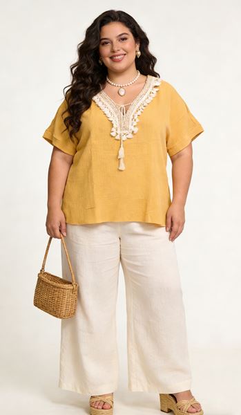 Picture of PLUS SIZE TOP WITH COTTON LINING